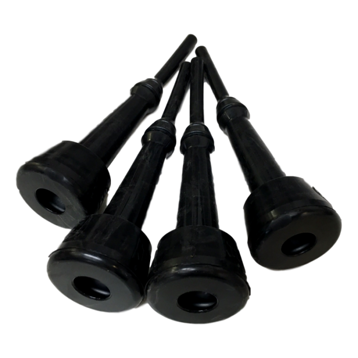 Patgummi, sort, 4 stk